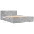 Cama con cabecero madera de ingeniería gris hormigón 120x200