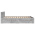 Cama con cabecero madera de ingeniería gris hormigón 120x200