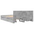 Cama con cabecero madera de ingeniería gris hormigón 120x200