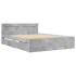 Cama con cabecero madera de ingeniería gris hormigón 140x190