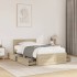 Cama con cabecero madera de ingeniería roble Sonoma 75x190