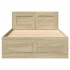 Cama con cabecero madera de ingeniería roble Sonoma 75x190