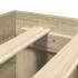 Cama con cabecero madera de ingeniería roble Sonoma 75x190