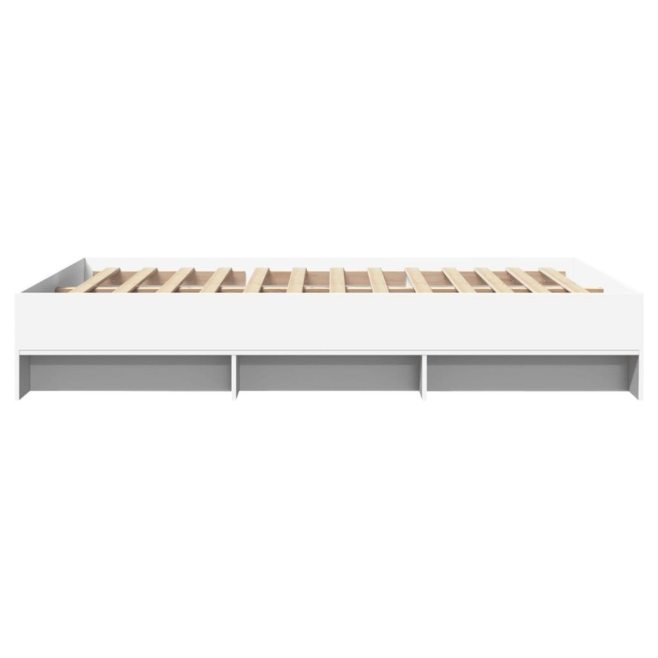 Estructura de cama madera de ingeniería blanca 120x200