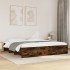 Estructura de cama sin colchón roble ahumado 180x200