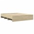 Estructura de cama madera de ingeniería roble Sonoma 160x200