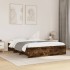 Estructura de cama sin colchón roble ahumado 160x200