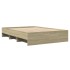 Estructura de cama sin colchón madera roble Sonoma 140x200