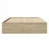 Estructura de cama sin colchón madera roble Sonoma 140x200
