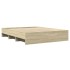 Estructura de cama sin colchón madera roble Sonoma 150x200