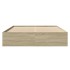 Estructura de cama sin colchón madera roble Sonoma 150x200