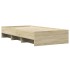 Estructura de cama sin colchón madera roble Sonoma 90x200