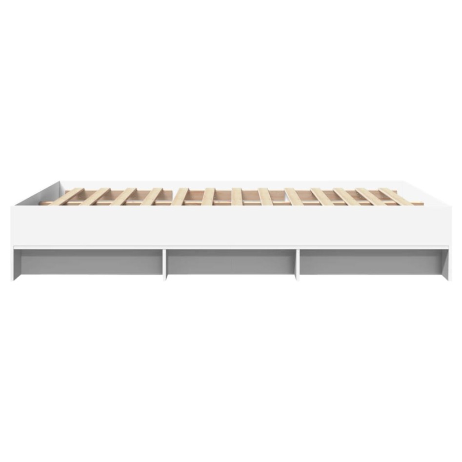 Estructura de cama madera de ingeniería blanca 140x190