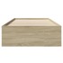 Estructura de cama sin colchón madera roble Sonoma 90x190