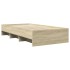 Estructura de cama sin colchón madera roble Sonoma 90x190