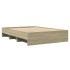 Estructura de cama sin colchón madera roble Sonoma 140x190
