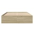 Estructura de cama sin colchón madera roble Sonoma 140x190