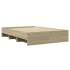Estructura de cama sin colchón madera roble Sonoma 140x190