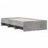 Estructura de cama madera de ingeniería gris hormigón 75x190