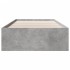 Estructura de cama madera de ingeniería gris hormigón 75x190