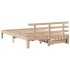 Estructura de cama con cajones madera maciza de pino