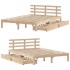 Estructura de cama con cajones madera maciza de pino