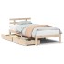 Estructura de cama con cajones madera maciza de pino 90x200