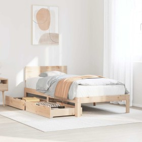 Estructura cama con cajones madera maciza pino 100x200