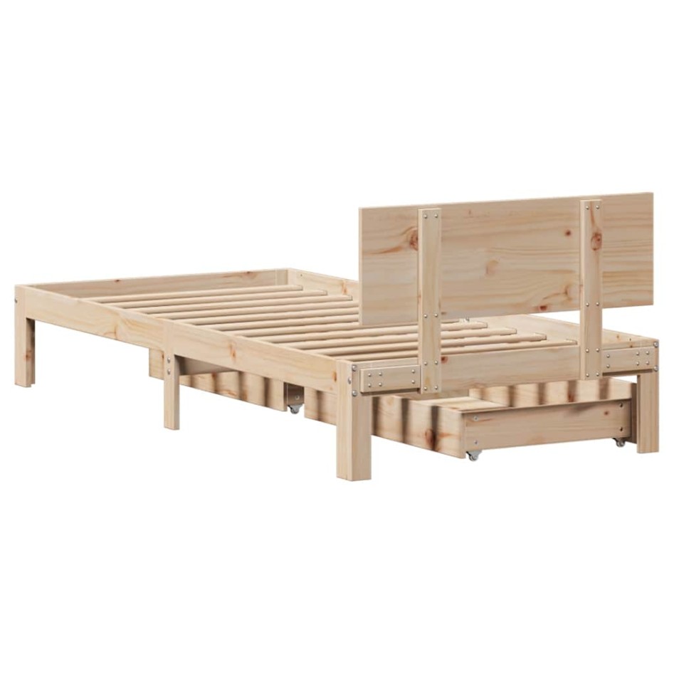 Estructura cama con cajones madera maciza pino 100x200