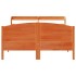 Cama sin colchón madera maciza de pino marrón cera 120x200