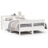 Estructura de cama sin colchón madera de pino blanca 140x190