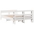 Estructura de cama sin colchón madera de pino blanca 140x190