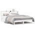 Estructura de cama sin colchón madera de pino blanco 135x190