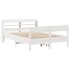 Estructura de cama sin colchón madera de pino blanca 150x200