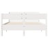 Estructura de cama sin colchón madera de pino blanca 150x200