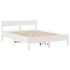 Estructura de cama sin colchón madera de pino blanca 150x200
