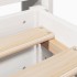 Estructura de cama sin colchón madera de pino blanca 150x200