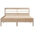 Estructura de cama sin colchón madera de pino blanca 140x200
