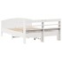 Estructura de cama sin colchón madera de pino blanca 140x190
