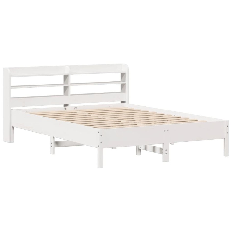 Estructura de cama sin colchón madera maciza de pino 160x200