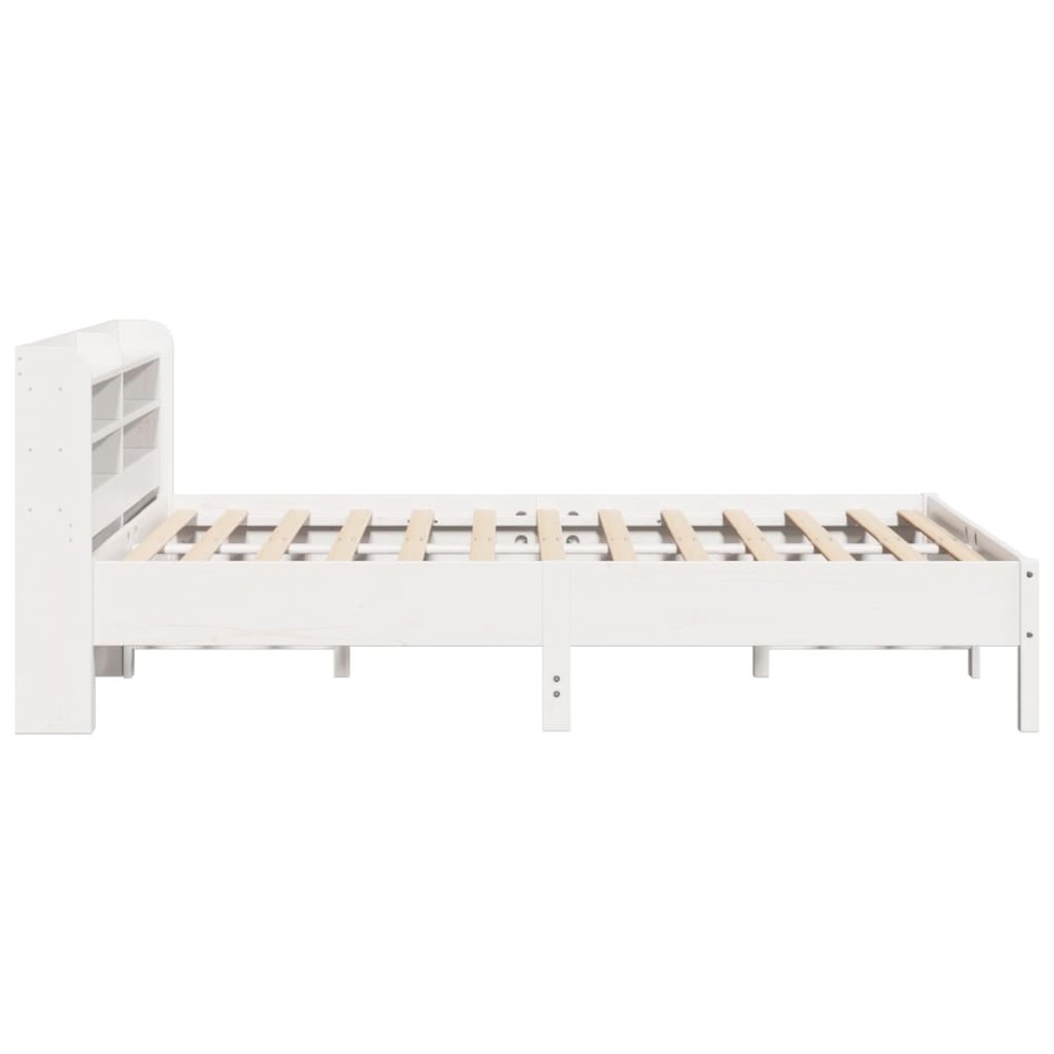 Estructura de cama sin colchón madera maciza de pino 160x200