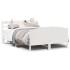 Estructura de cama sin colchón madera de pino blanca 140x200