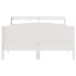 Estructura de cama sin colchón madera de pino blanca 140x200