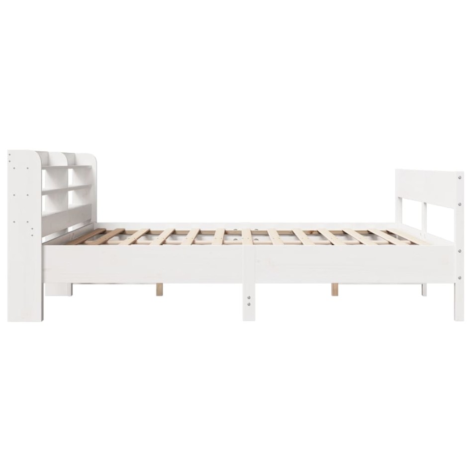 Cama sin colchón madera maciza de pino blanca 180x200