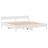 Cama sin colchón madera maciza de pino blanca 180x200