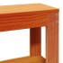 Cama sin colchón madera maciza de pino marrón cera 140x190