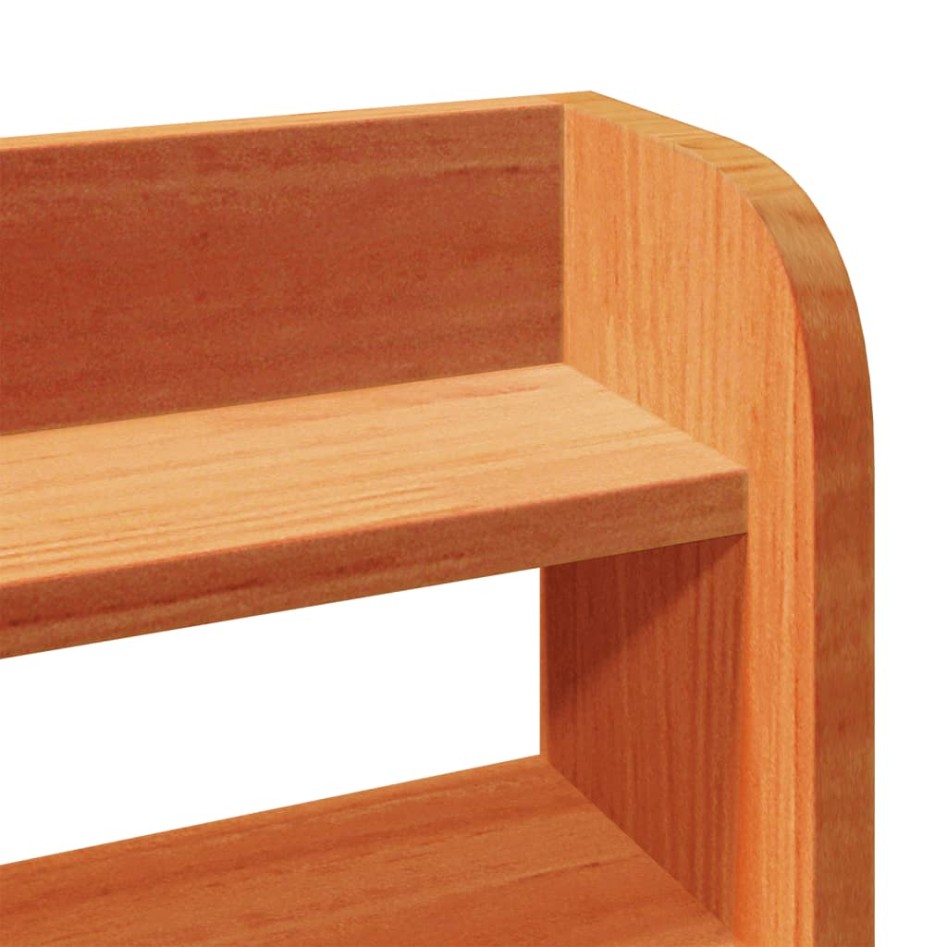 Estructura de cama sin colchón madera maciza marrón 135x190