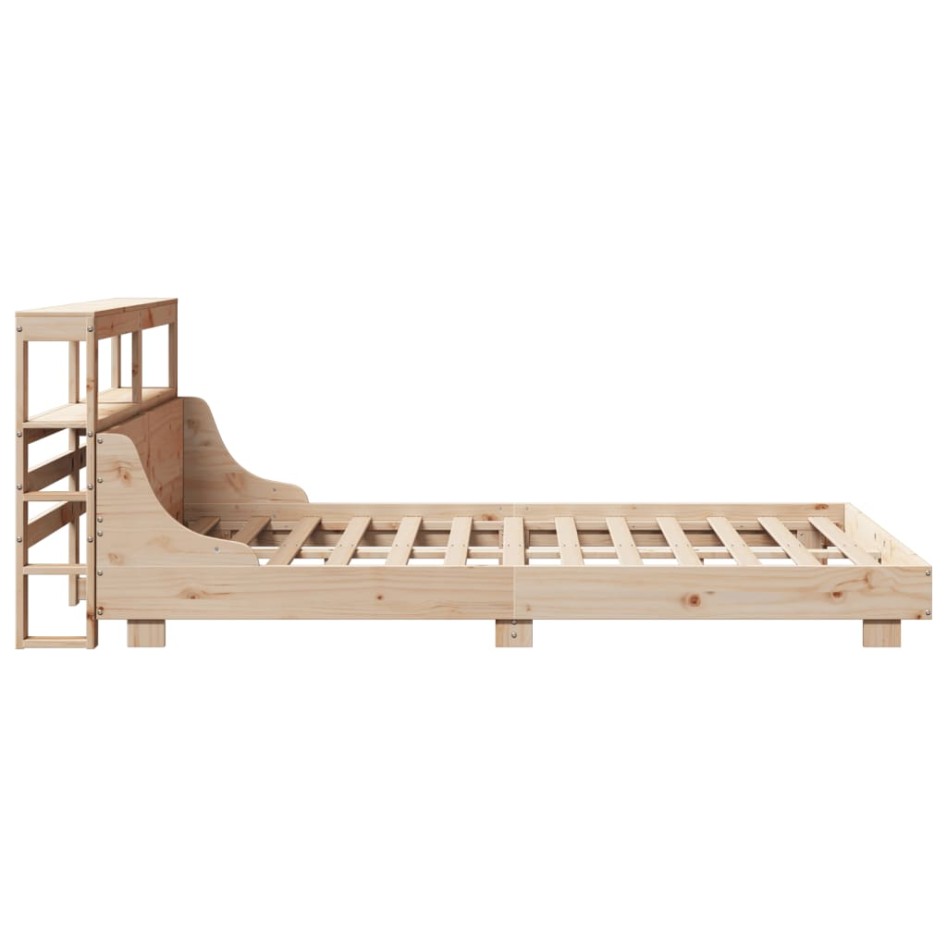 Estructura de cama sin colchón madera de pino blanco 150x200