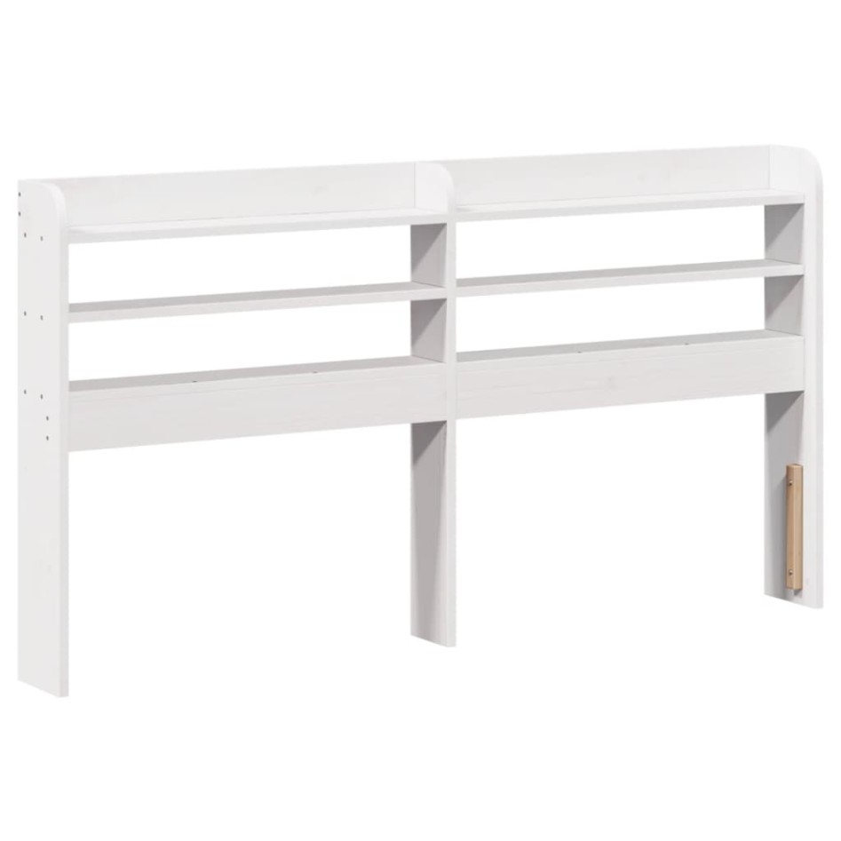 Estructura de cama sin colchón madera de pino blanca 140x190