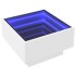 Mesa de centro con LED madera de ingeniería blanca 50x50x30